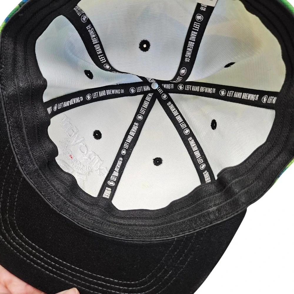 Left Hand Brewing Extrovert IPA Hat Unisex OSFM Green Black Flat Brim Snapback